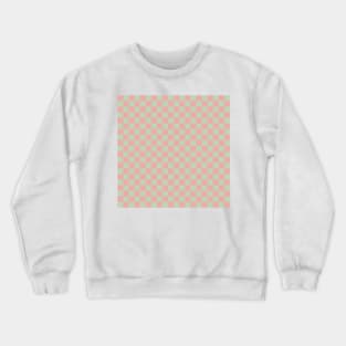 Wonky Checkerboard, Pink and Green Crewneck Sweatshirt